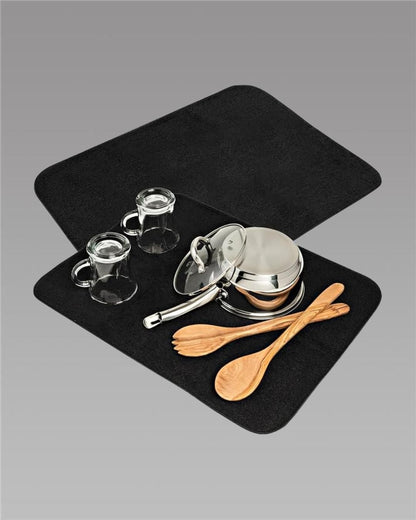 Waterproof Dish Drying Mat – Stain-Resistant Kitchen Countertop Mat | Pack of 2