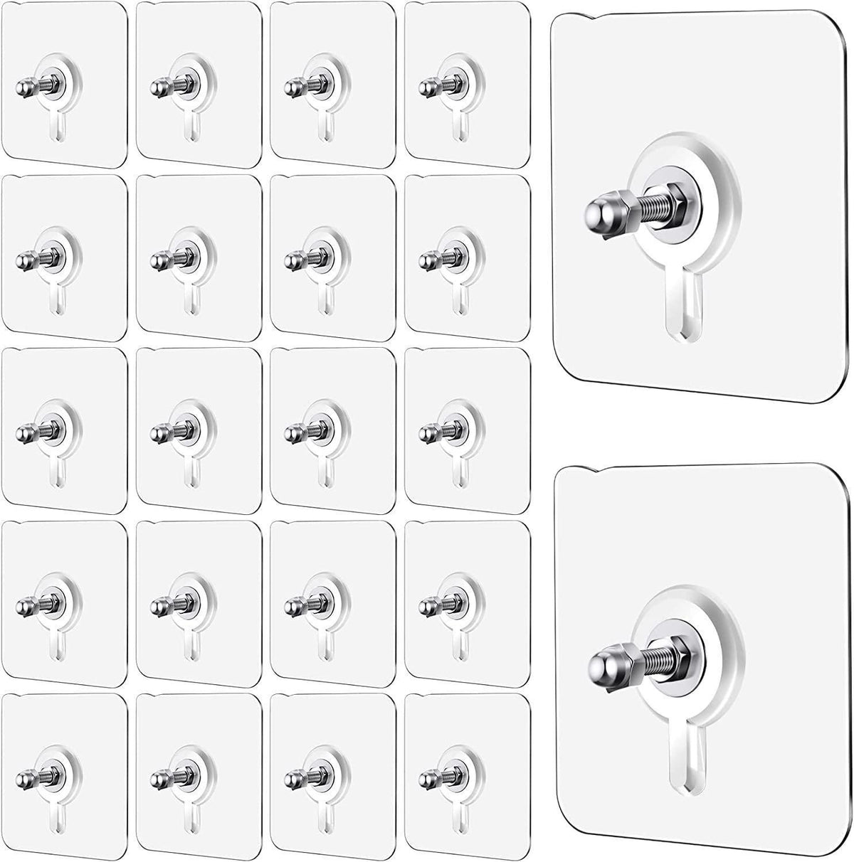 Self-Adhesive Wall Hooks – Multipurpose No-Drill Hooks for Home | Pack of 10
