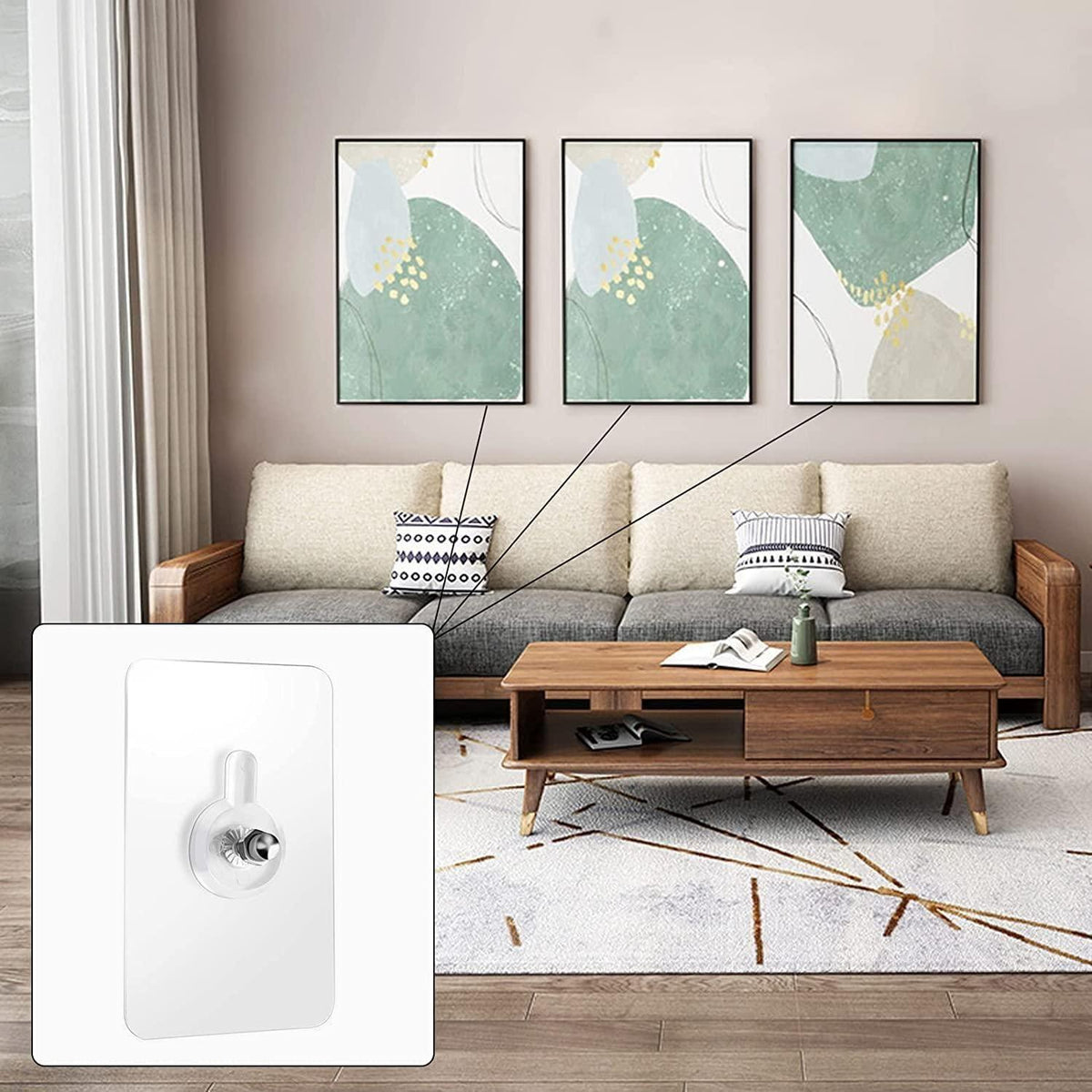 Self-Adhesive Wall Hooks – Multipurpose No-Drill Hooks for Home | Pack of 10