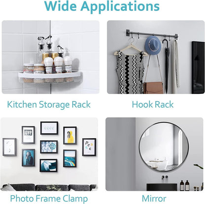 Self-Adhesive Wall Hooks – Multipurpose No-Drill Hooks for Home | Pack of 10