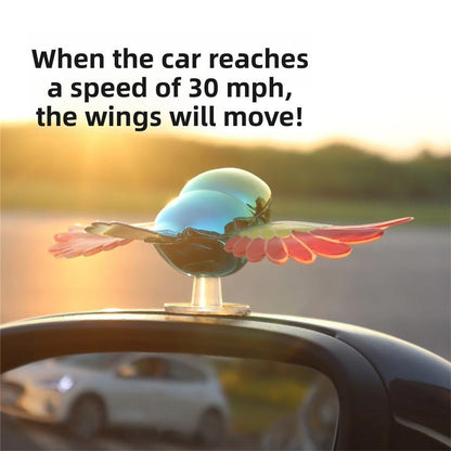 Moving Wing Car Ornament – Wind-Powered Flapping Bird Wings | Car Exterior Decoration