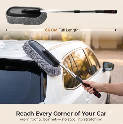 Microfiber Car Duster with Steel Extendable Handle