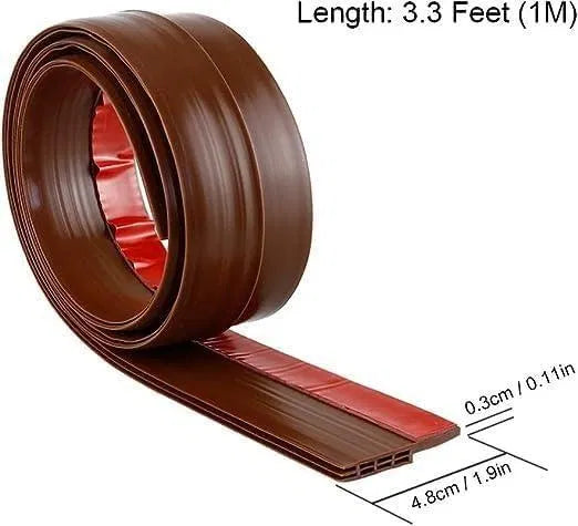 Self-Adhesive Door Bottom Seal Strip – 1m Wood-Style Draft & Gap Protector
