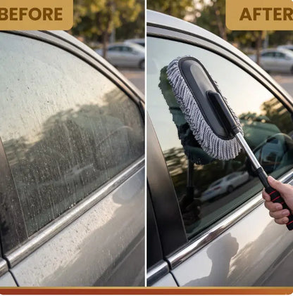 Microfiber Car Duster with Steel Extendable Handle