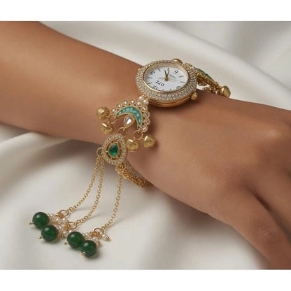 Boho Statement Jewelry Watch - Vintage Gold Plated Tassel Bracelet For Women|